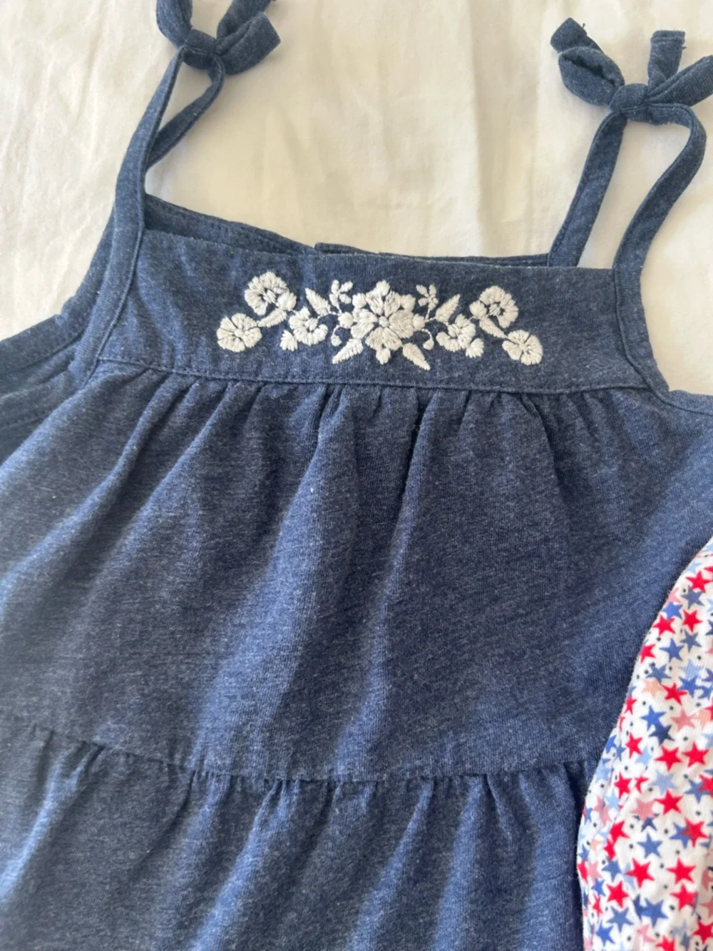 Gap Baby Summer Dress and Shorts Baby Girl 12-18 Months Patriotic Blue
